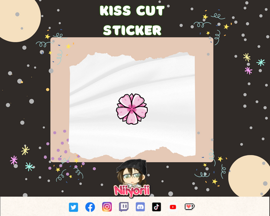 Blossoming Serenity: Sakura Flower Delight Kiss Cut Sticker