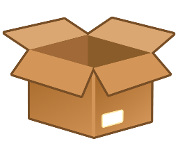 Angled Delivery Box with blank sticker logo  (SVG format)