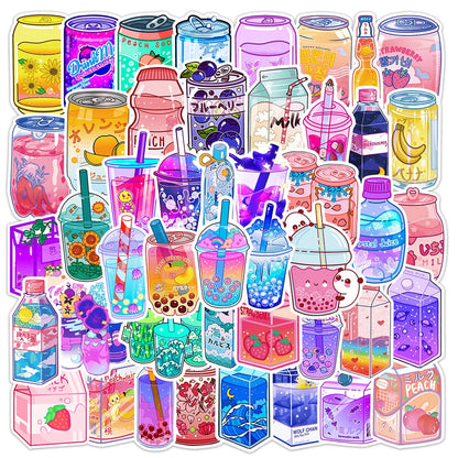 Cute Drink Aesthetic Stickers (Set of 10)