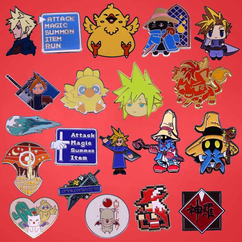 Final Fantasy VII Enamel Pins - Variety Choice