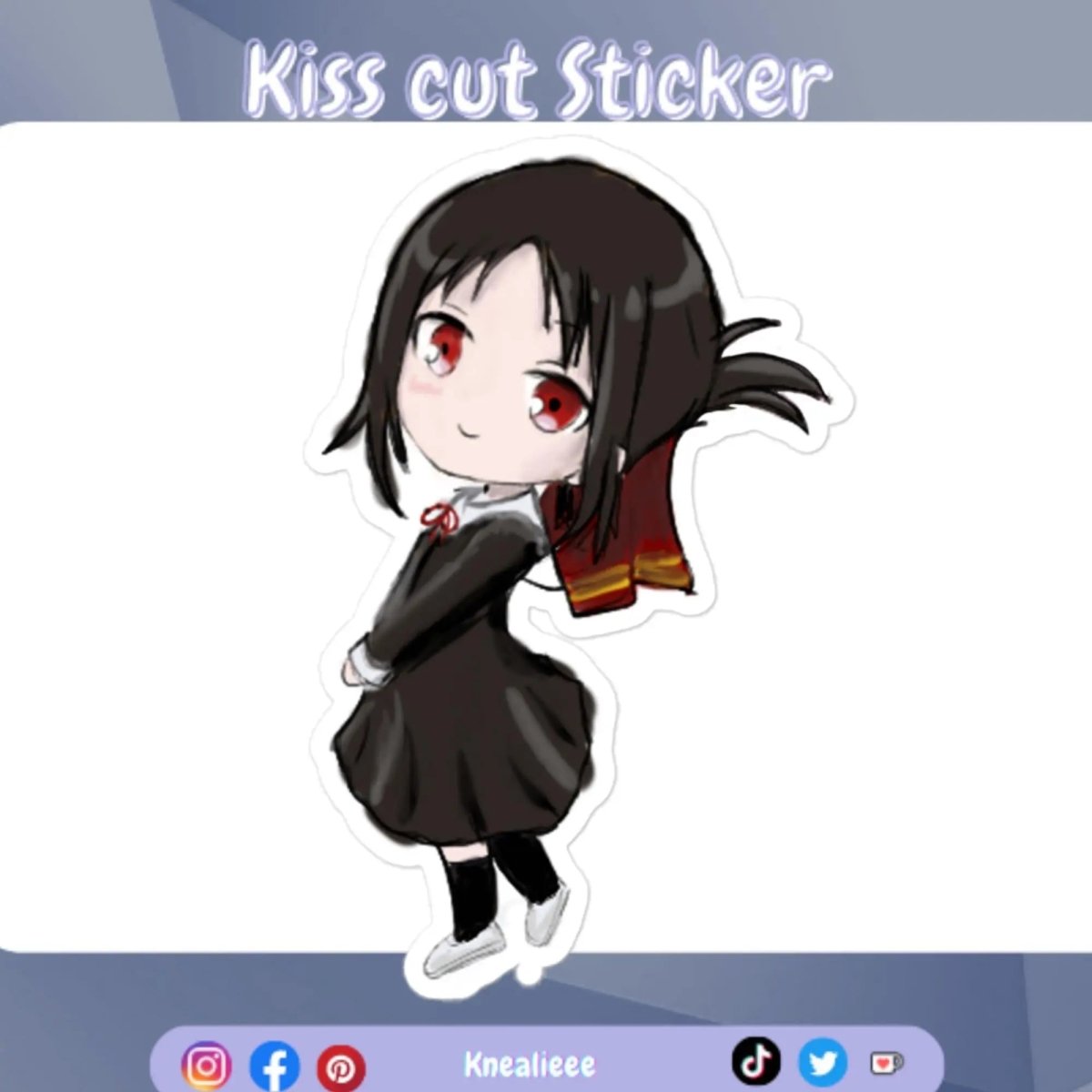 Kaguya Posed (Love Is War) Kiss Cut Sticker - Knealieee