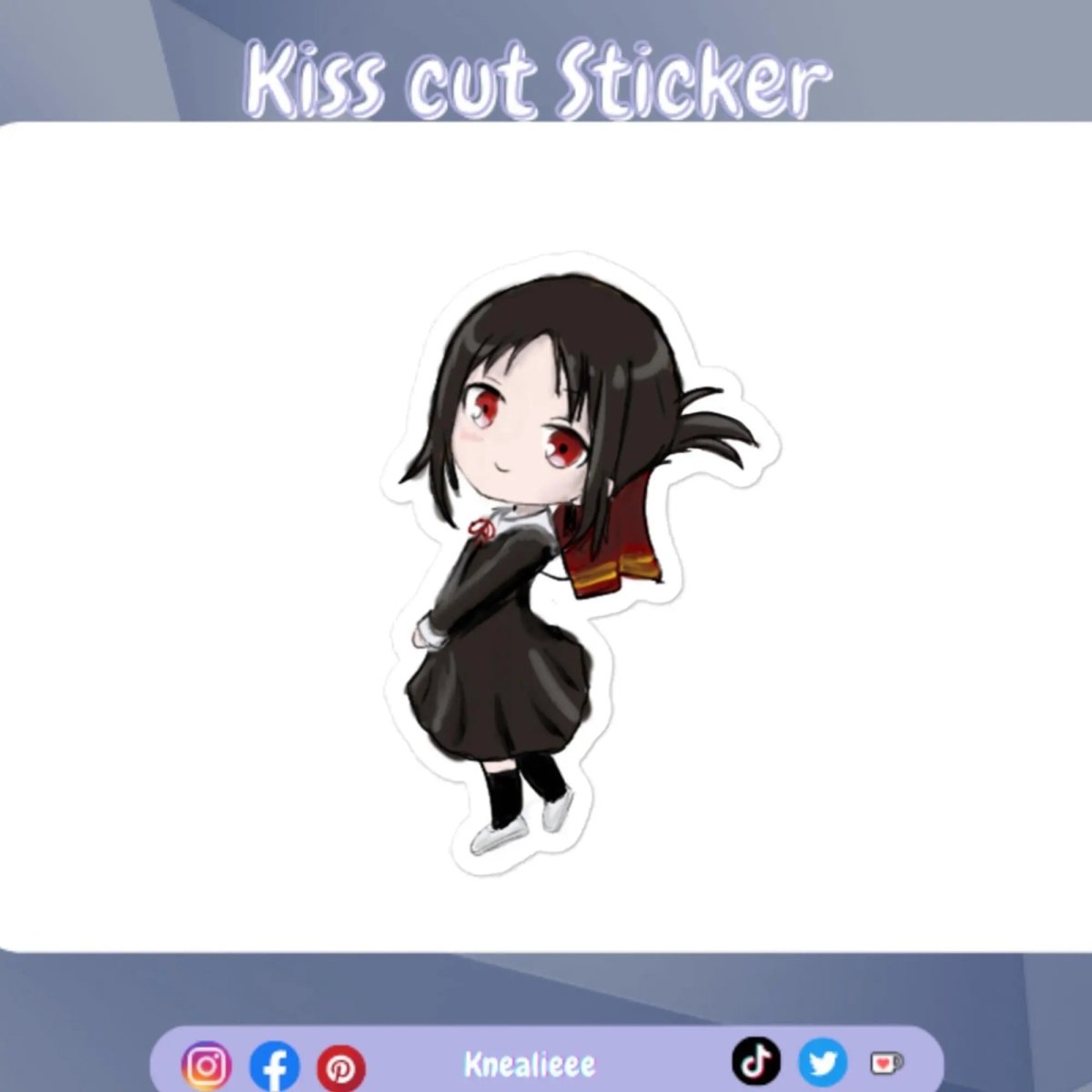 Kaguya Posed (Love Is War) Kiss Cut Sticker - Knealieee