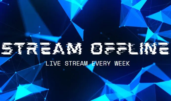 Offline Banner Screen Blue Polyglitch (Twitch) - Knealieee