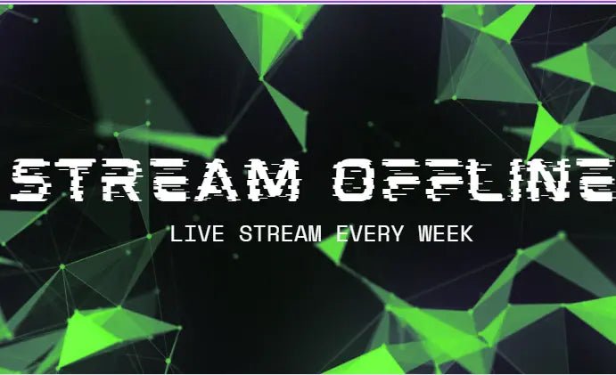 Offline Banner Screen Green Polyglitch (Twitch) - Knealieee